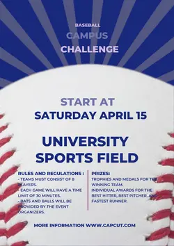 Campus event / activity poster Basball