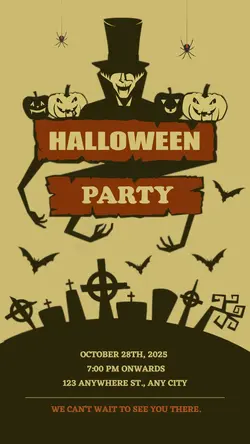 Halloween Party Invitation Tiktok Post