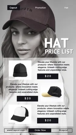 Hat Product Pricelist Modern Tiktok Post