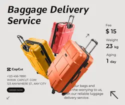 Services Luggage Delivery Display Minimalist
