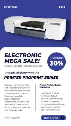 Electronic Printer Sale Instagram Story