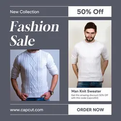 Man Fashion Sweater Promotion Instagram Post