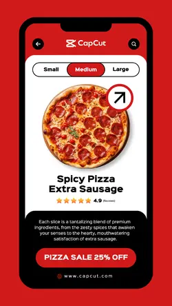 Spicy Pizza Sale Promotion UI Style Story