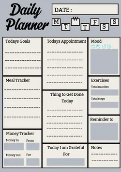 non-marketing daily planner grey