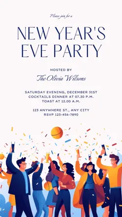 New Year's Party Invitaion Instagram Story