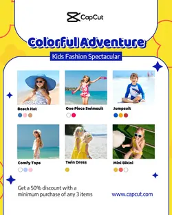 Fashion Industry Beach For Kids Instagram Portrait Sale Promotion