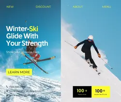 Winter Ski Sport Promotion Facebook Post 