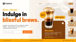 Coffee Advertisement Landing Page Website
