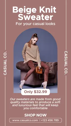 Fashion & Clothing Sweater Product Display