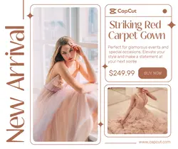 Evening Gown New Arrival Beige Facebook Post