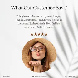 Fashion Glasses Testimonial Review Instagram Post