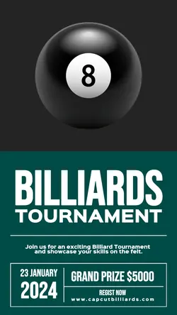Billiards Tournament Introduction Instagram Story