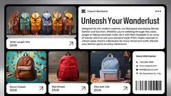 Fashion Backpack Product Display Twitter Post