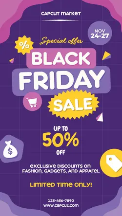 Black Friday Sale Special Offer Story Template