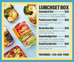 Food Lunch set Box Menu Facebook 