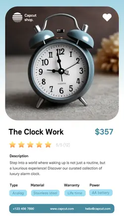 Electronic Clock  Product Display Instagram Story