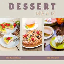 Dessert Menu Instagram Post