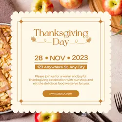 Thanksgiving Day Invitation Post