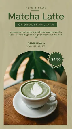 Green Minimalist Food and Beverage Promotion Tiktok Post