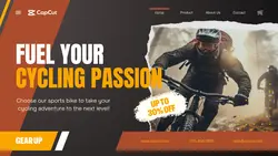 Bike Gear Advertisement Landing Page Website