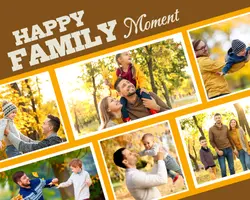 Non-marketing Photo Collage Happy Family Moment
