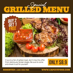Special Grilled Menu Promotion Instagram Stories