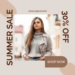 Fashion industry promotion summer sale instagram post