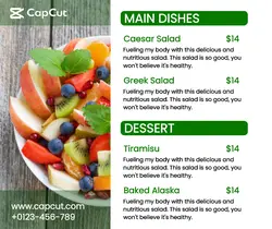 Food and beverage - Salad Menu Facebook Post