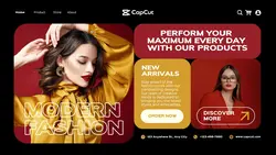 Black and Red Modern Fashion Store Website