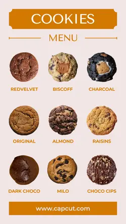 Cookies Menu Instagram Story