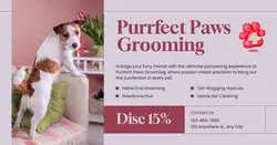 Paws Grooming Discount Promotion Facebook App Ad