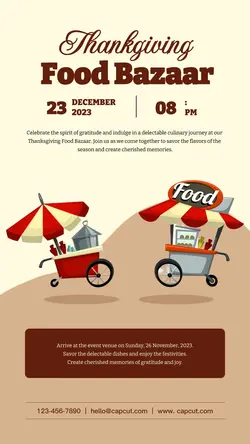 Thanksgiving Food Bazaar Instagram Story