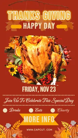 Thanksgiving celebrate invitation instragam story
