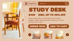Minimalist Study Desk Promotion Page