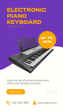 Electronic Piano Keyboard Sale Instagram Story