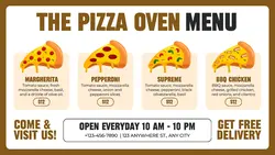 Food and Beverage Menu Pizza Facebook Cover