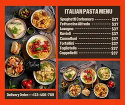 Food Italian Pasta Menu Facebook