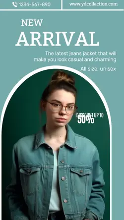 fashion jeans jacket discount instagram story