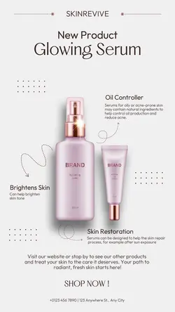 Beauty & Care Serum Product Display