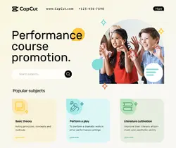 Education Performance course Promotion Cute