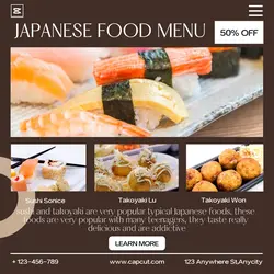 Japanese Food Menu Promotion Story
