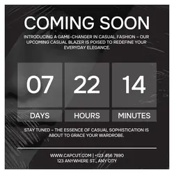 Coming Soon Blazer Fashion Count Timer Instagram
