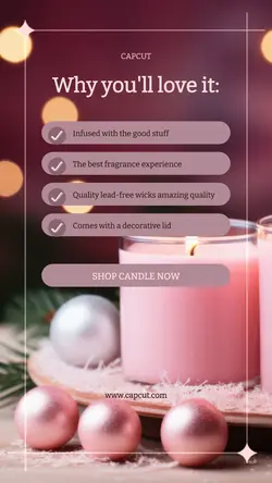 Beauty Scented Candle Product Instagram Story