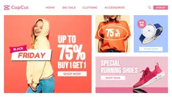 Black Friday Clothing Promotion Page