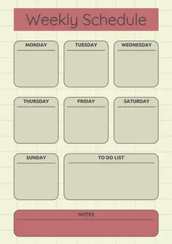 Non-marketing Weekly Schedule Minimalist