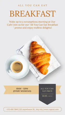 Food & Beverage Breakfast Instagram Story