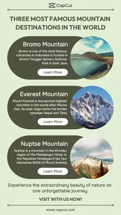 Mountain Destination Product Display Instagram