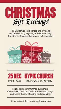 Christmas Gift Exchange Invitation Instagram Story