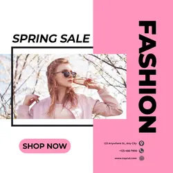 Spring Fashion Sale Pink and Black