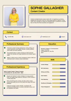 Business Resume Content Creator